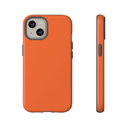Cozy Solid Burnt Orange Minimalist Tough Phone Case
