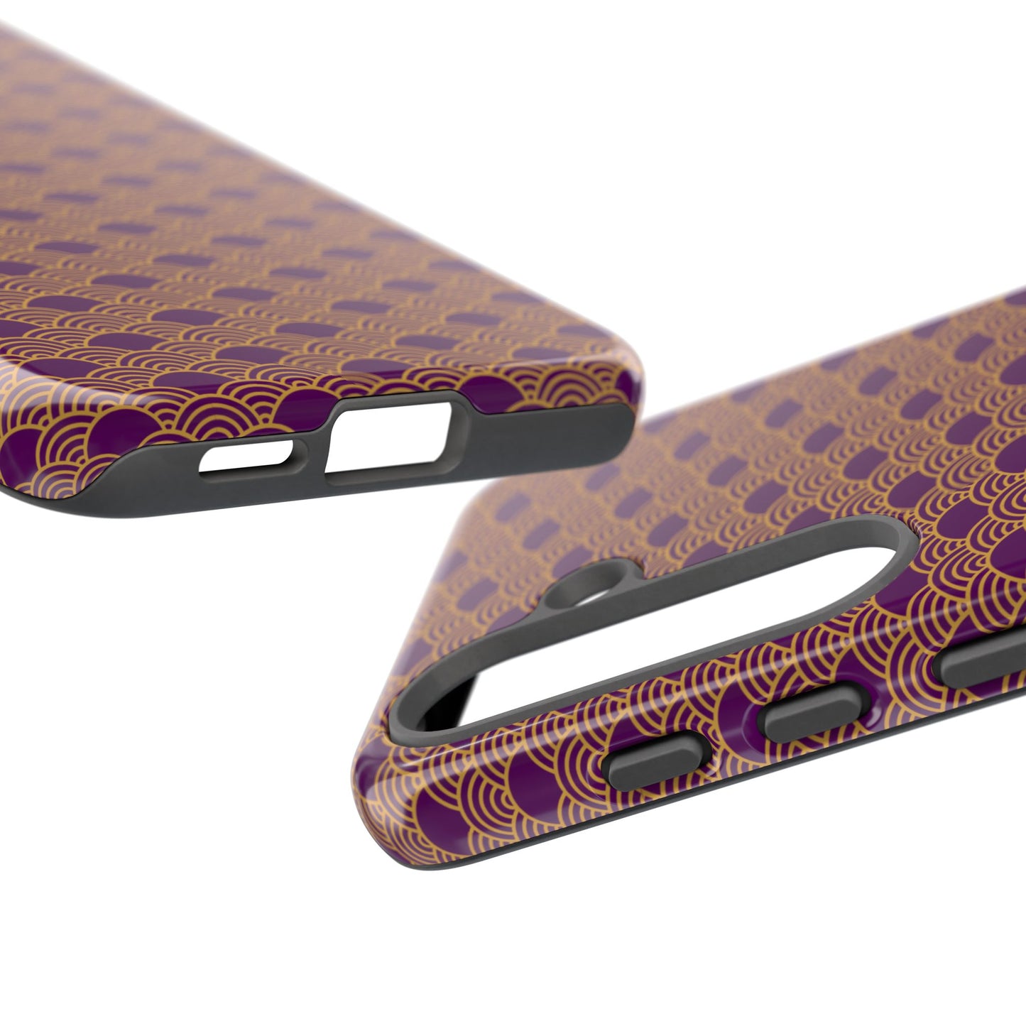 Luxurious Purple Japanese Vintage Seigaiha Wave Tough Phone Case