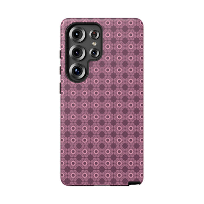 Romantic Dark Pink Floral Tough Phone Case