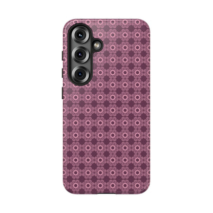 Romantic Dark Pink Floral Tough Phone Case