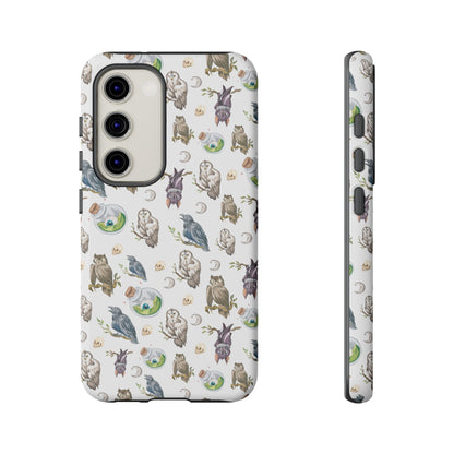 Whimsical Owl Crow Bat Eyeball Tough Phone Case