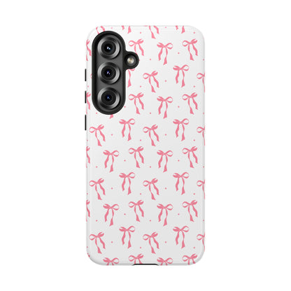 Cute Pink Ribbons Tough Phone Cases