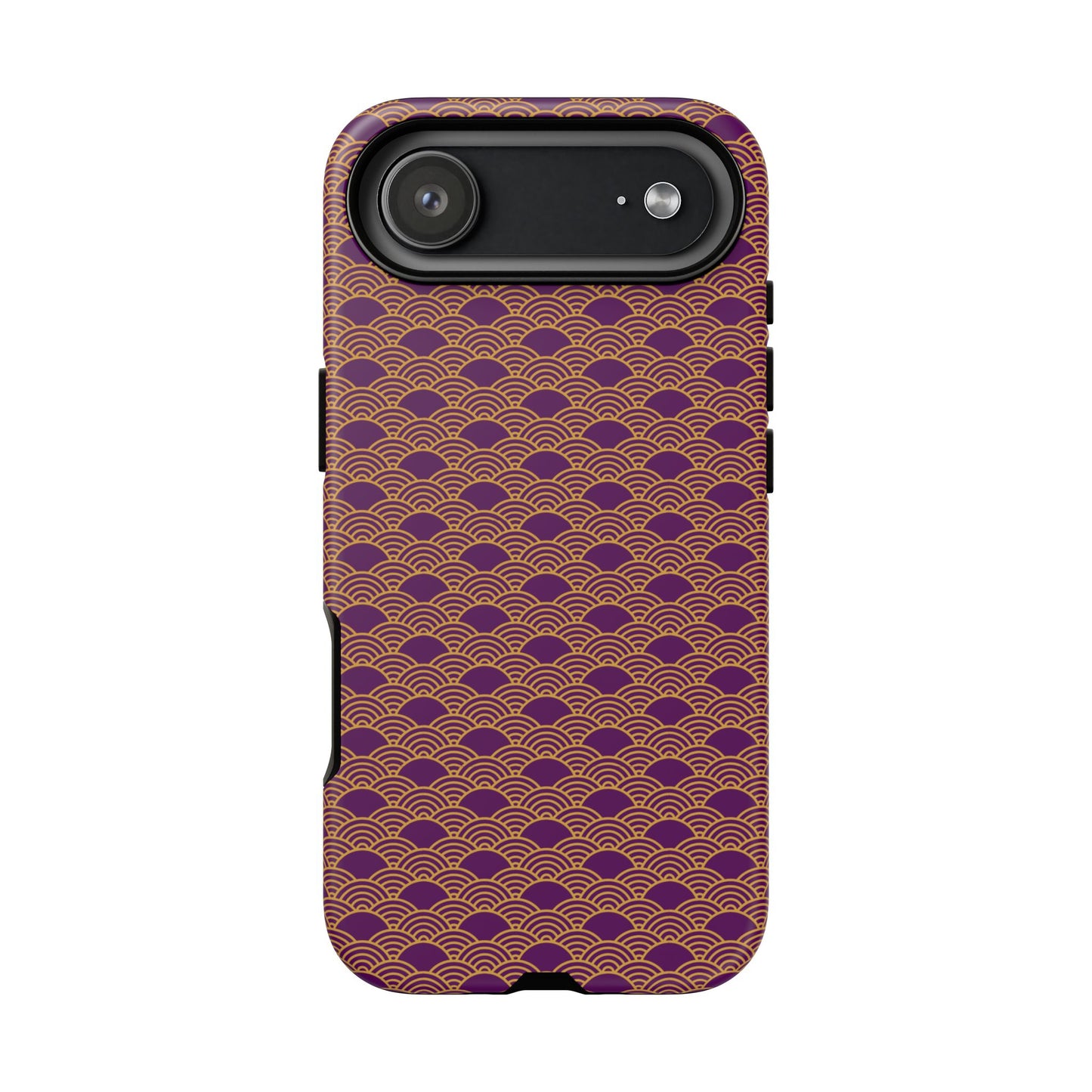 Luxurious Purple Japanese Vintage Seigaiha Wave Tough Phone Case