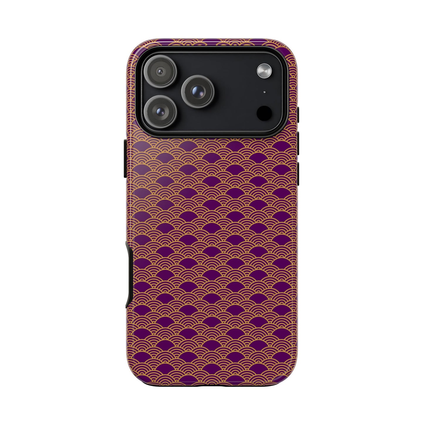Luxurious Purple Japanese Vintage Seigaiha Wave Tough Phone Case