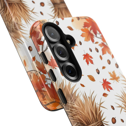 Fall Dry Straw & Pumpkin Tough Phone Case