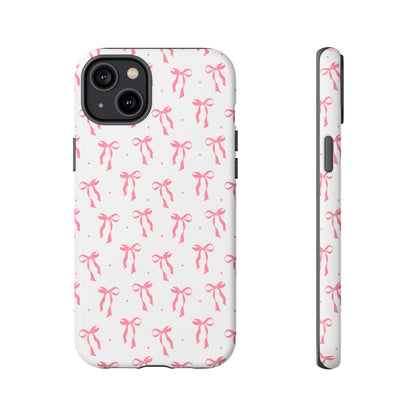 Cute Pink Ribbons Tough Phone Cases