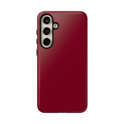 Solid Burgundy Red Tough Phone Case