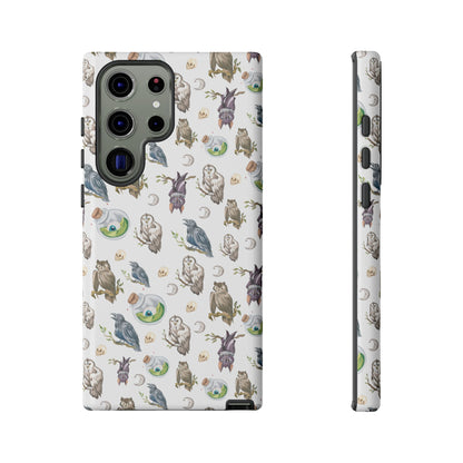 Whimsical Owl Crow Bat Eyeball Tough Phone Case