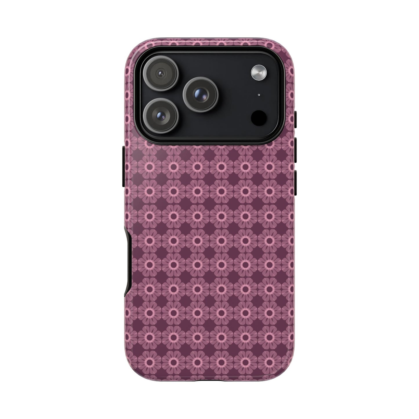 Romantic Dark Pink Floral Tough Phone Case