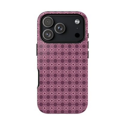 Romantic Dark Pink Floral Tough Phone Case