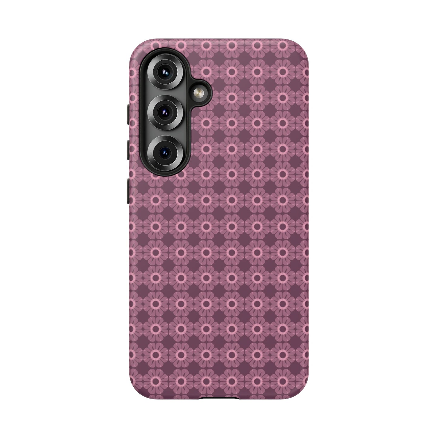 Romantic Dark Pink Floral Tough Phone Case