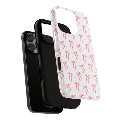 Cute Pink Ribbons Tough Phone Cases