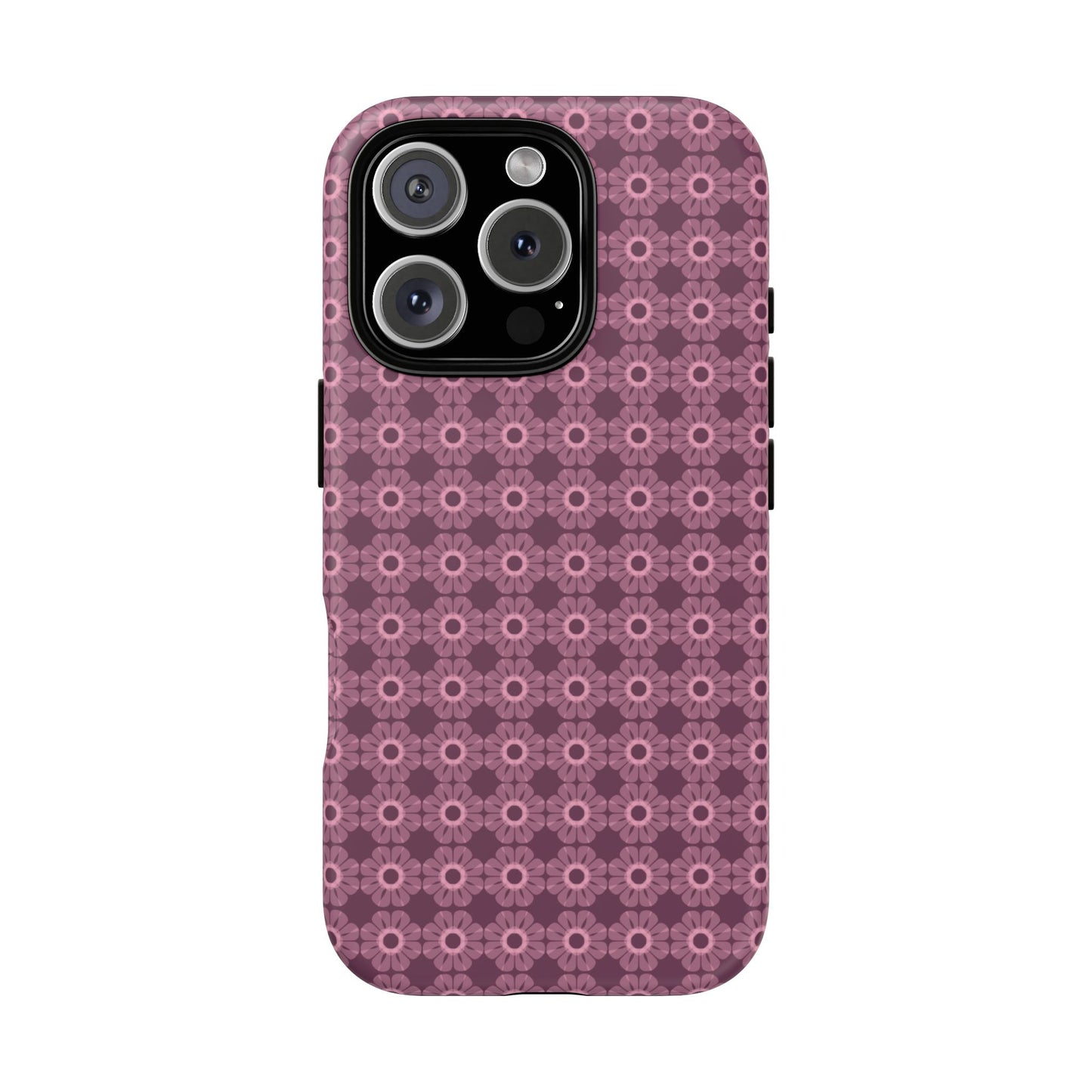 Romantic Dark Pink Floral Tough Phone Case