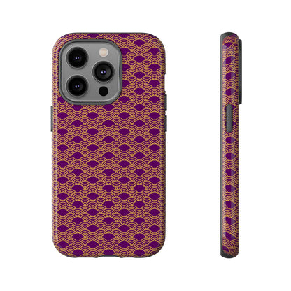 Luxurious Purple Japanese Vintage Seigaiha Wave Tough Phone Case
