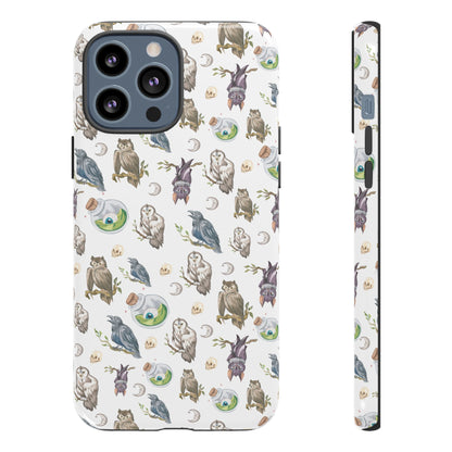 Whimsical Owl Crow Bat Eyeball Tough Phone Case