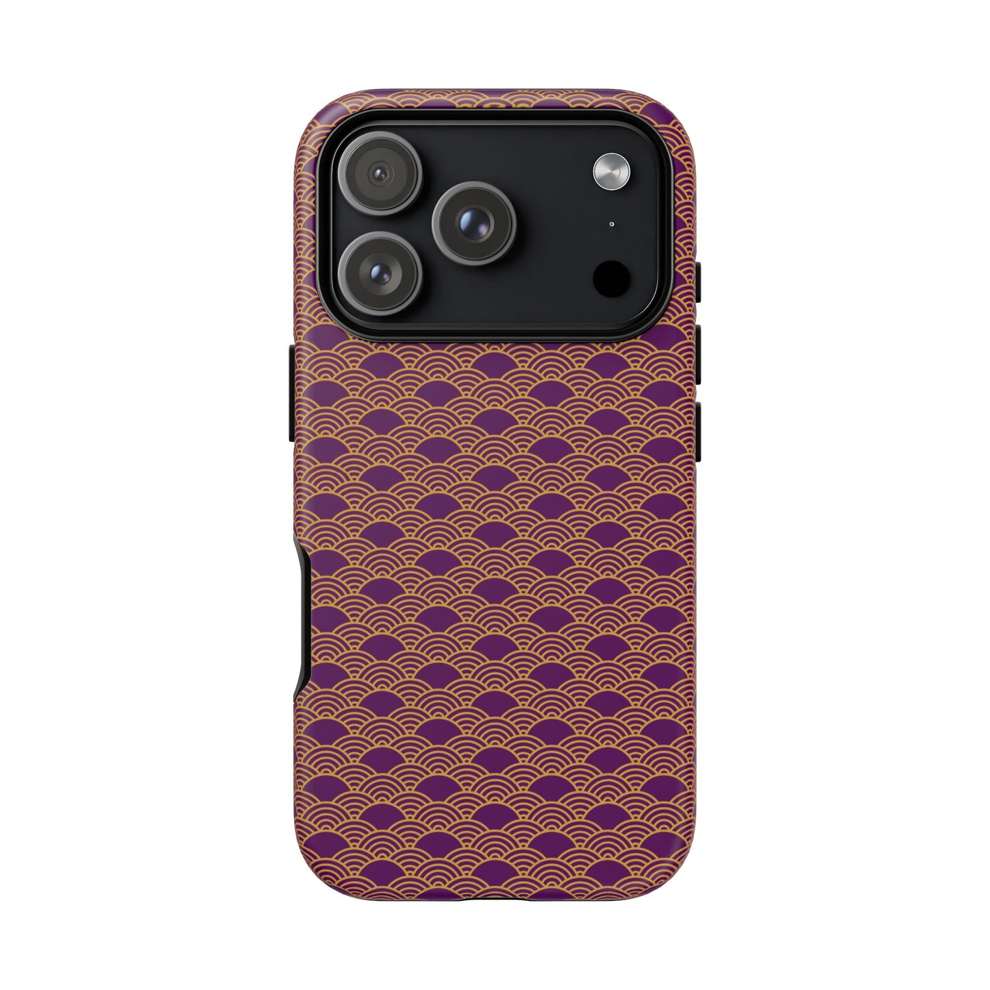 Luxurious Purple Japanese Vintage Seigaiha Wave Tough Phone Case