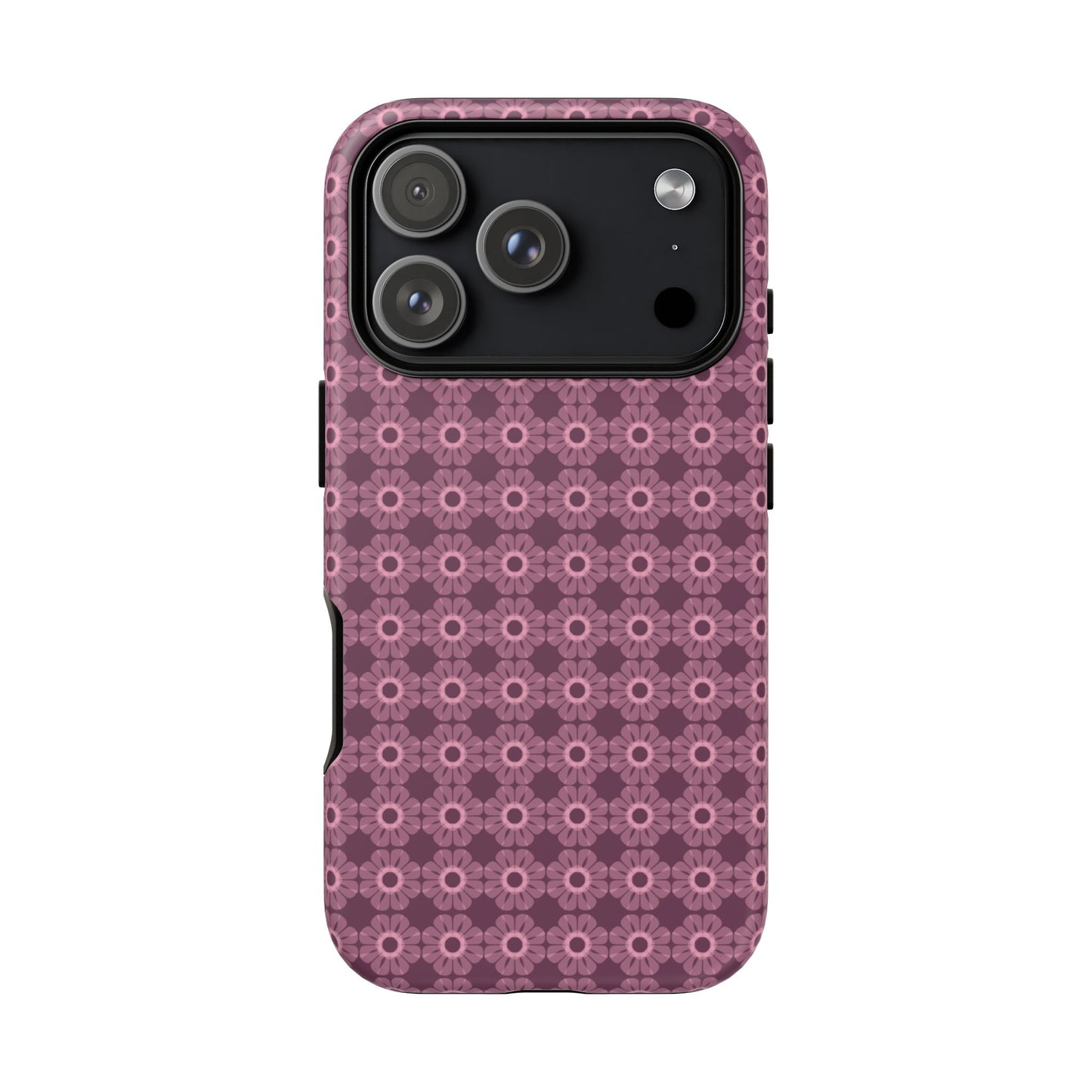 Romantic Dark Pink Floral Tough Phone Case