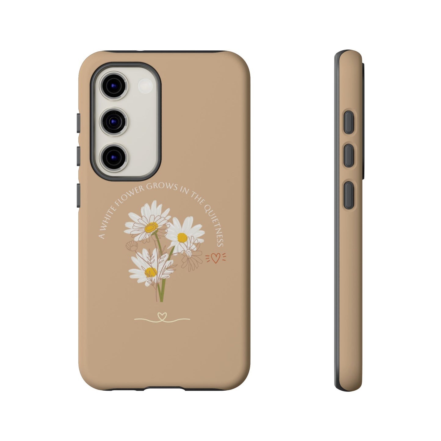 Summer Beige Color Daisy Floral