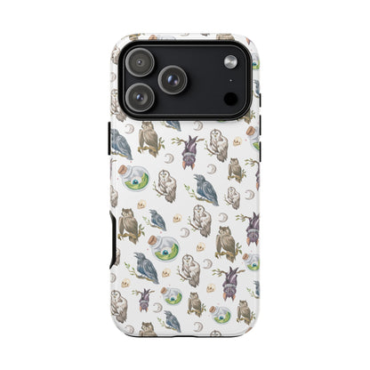 Whimsical Owl Crow Bat Eyeball Tough Phone Case
