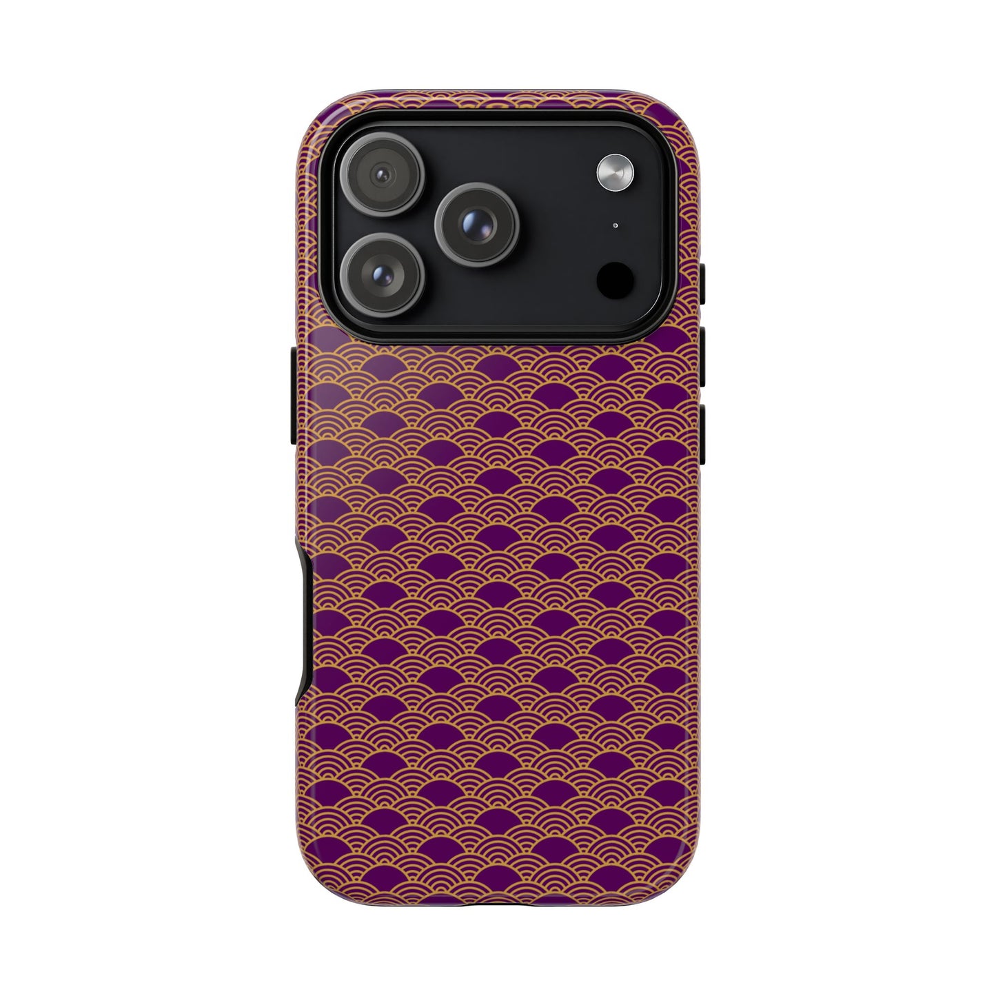 Luxurious Purple Japanese Vintage Seigaiha Wave Tough Phone Case