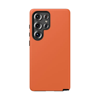 Cozy Solid Burnt Orange Minimalist Tough Phone Case