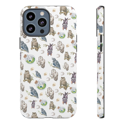 Whimsical Owl Crow Bat Eyeball Tough Phone Case
