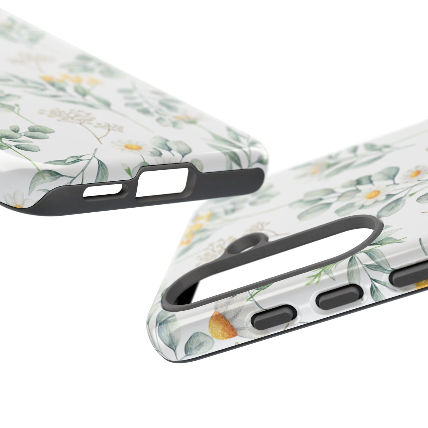Watercolor Eucalyptus Branches and Daisy Tough Phone Case