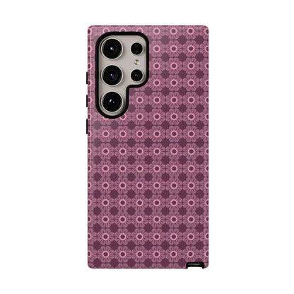 Romantic Dark Pink Floral Tough Phone Case