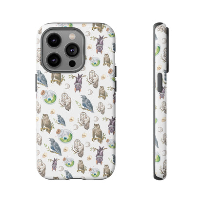 Whimsical Owl Crow Bat Eyeball Tough Phone Case