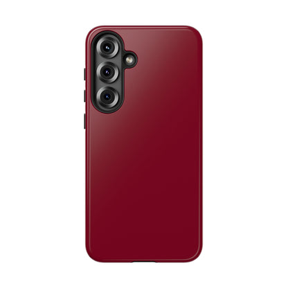Solid Burgundy Red Tough Phone Case
