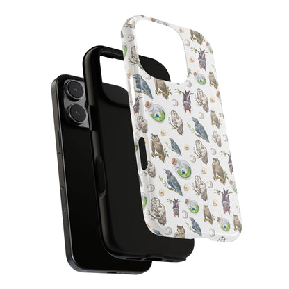 Whimsical Owl Crow Bat Eyeball Tough Phone Case