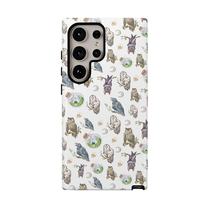 Whimsical Owl Crow Bat Eyeball Tough Phone Case