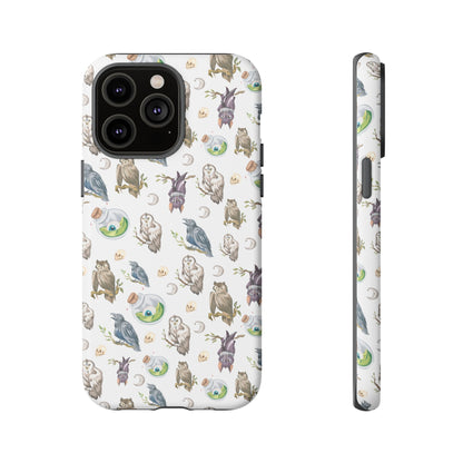 Whimsical Owl Crow Bat Eyeball Tough Phone Case