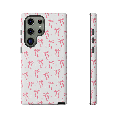 Cute Pink Ribbons Tough Phone Cases