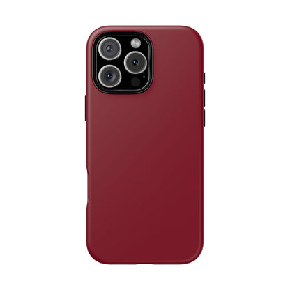 Solid Burgundy Red Tough Phone Case