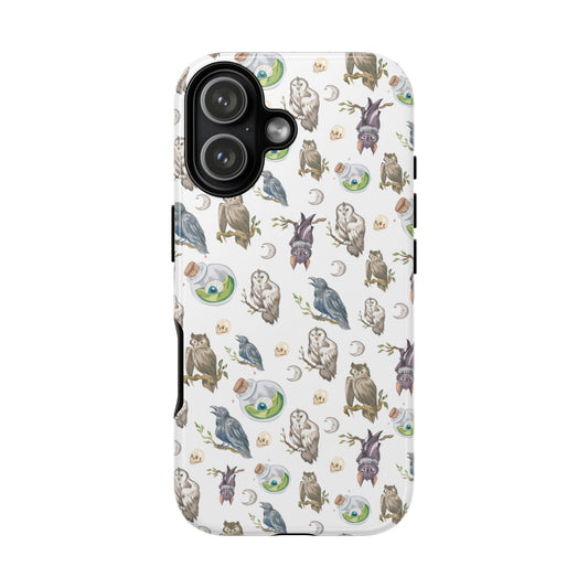 Whimsical Owl Crow Bat Eyeball Tough Phone Case