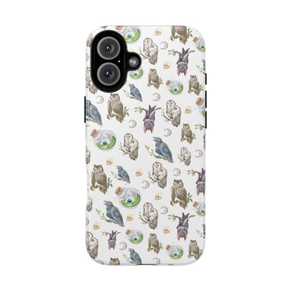 Whimsical Owl Crow Bat Eyeball Tough Phone Case