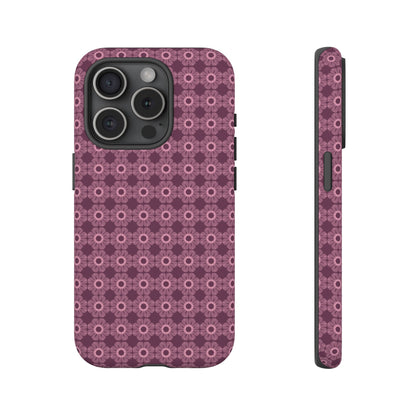 Romantic Dark Pink Floral Tough Phone Case