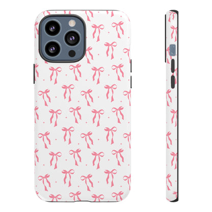 Cute Pink Ribbons Tough Phone Cases