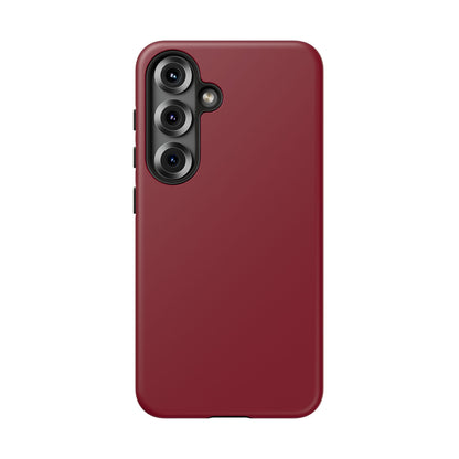 Solid Burgundy Red Tough Phone Case