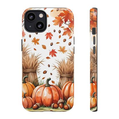 Fall Dry Straw & Pumpkin Tough Phone Case