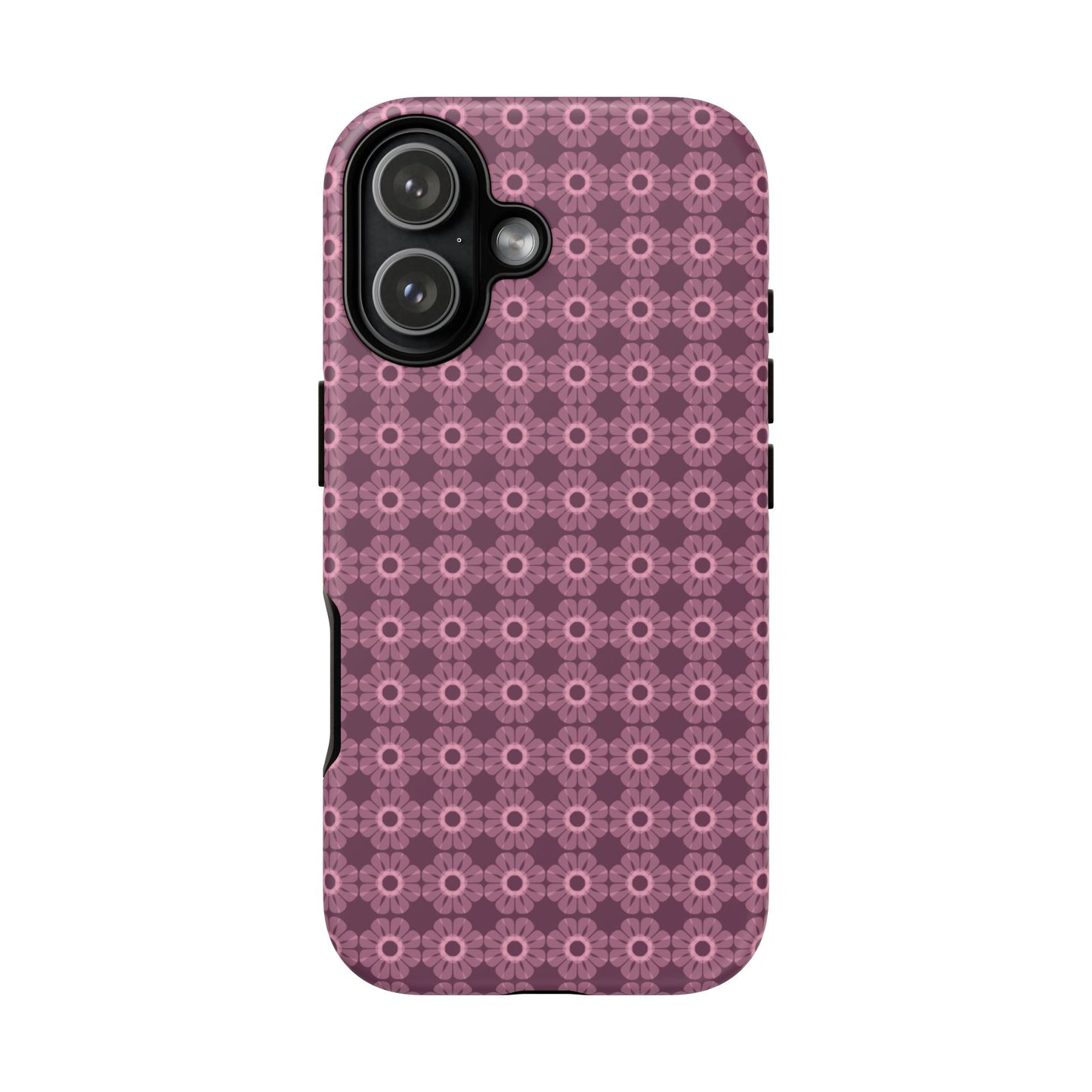 Romantic Dark Pink Floral Tough Phone Case