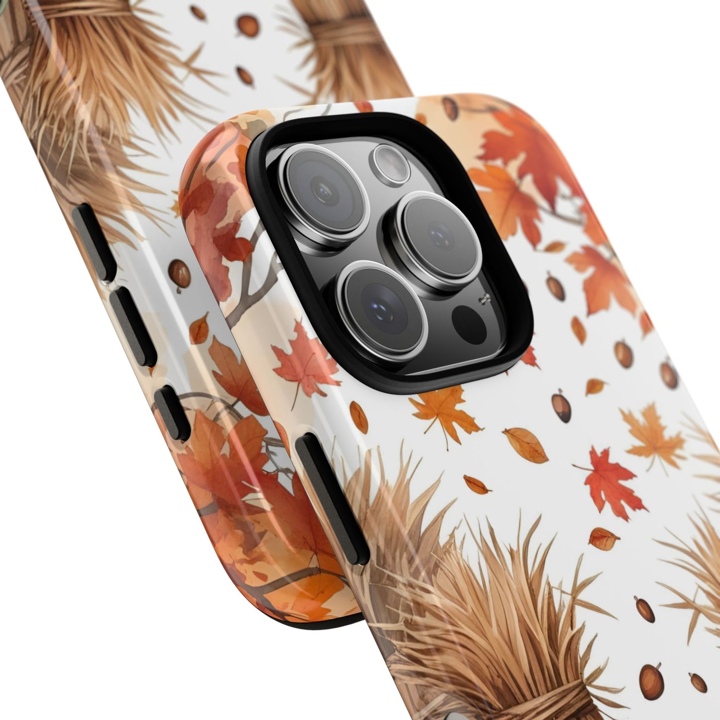 Fall Dry Straw & Pumpkin Tough Phone Case