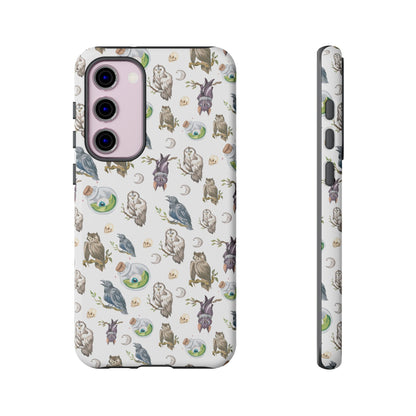 Whimsical Owl Crow Bat Eyeball Tough Phone Case