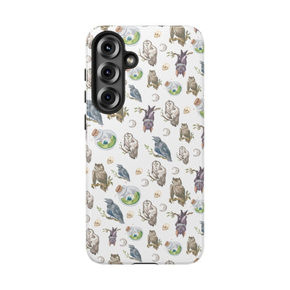 Whimsical Owl Crow Bat Eyeball Tough Phone Case