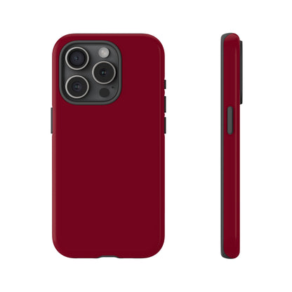 Solid Burgundy Red Tough Phone Case
