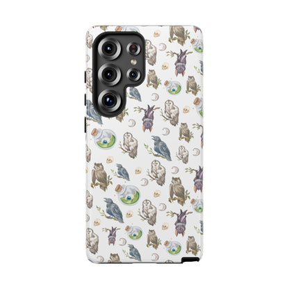 Whimsical Owl Crow Bat Eyeball Tough Phone Case