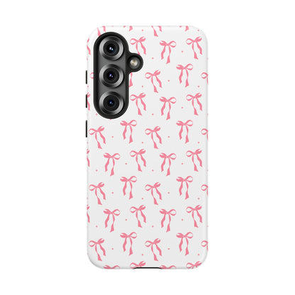 Cute Pink Ribbons Tough Phone Cases