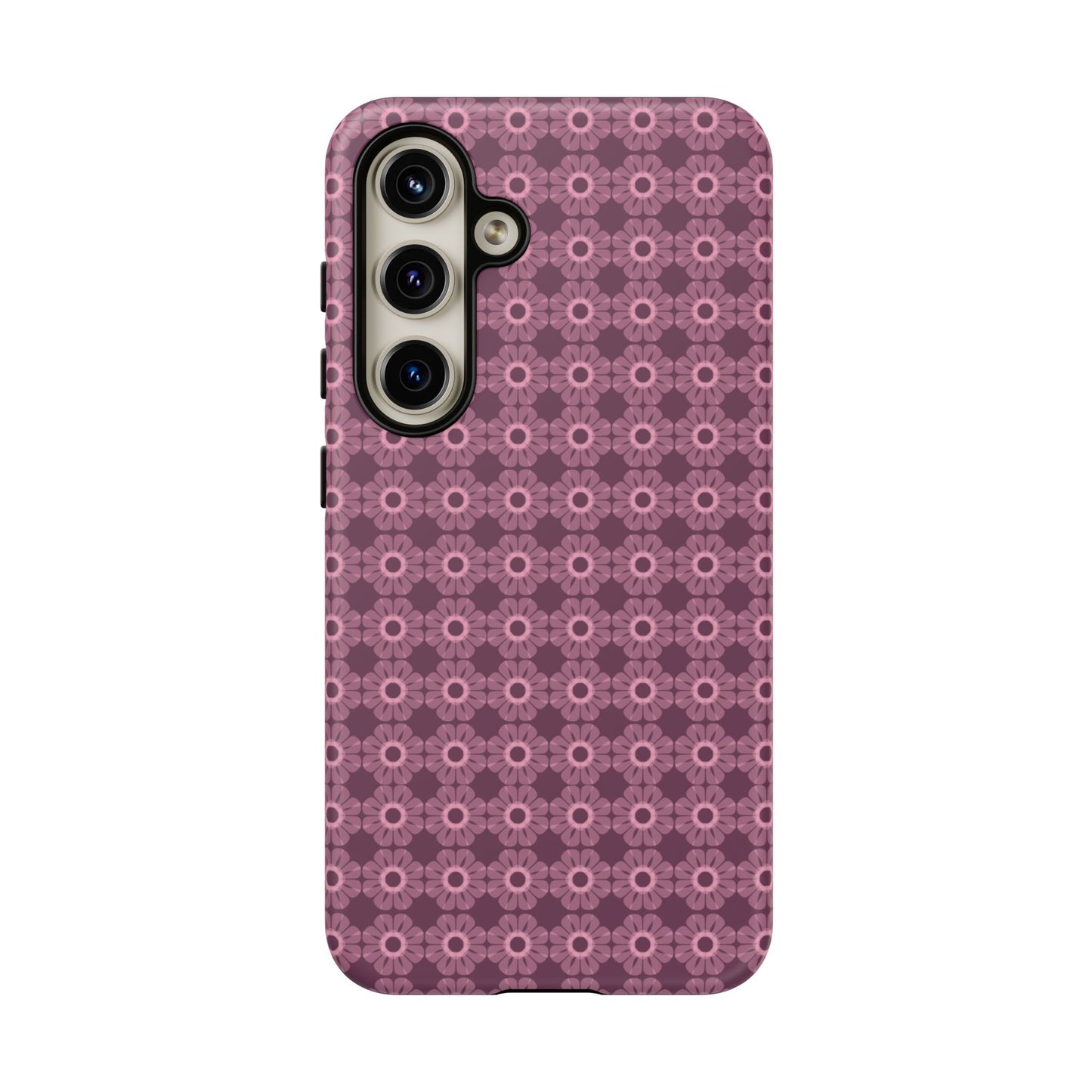 Romantic Dark Pink Floral Tough Phone Case