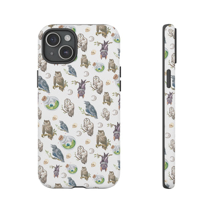 Whimsical Owl Crow Bat Eyeball Tough Phone Case